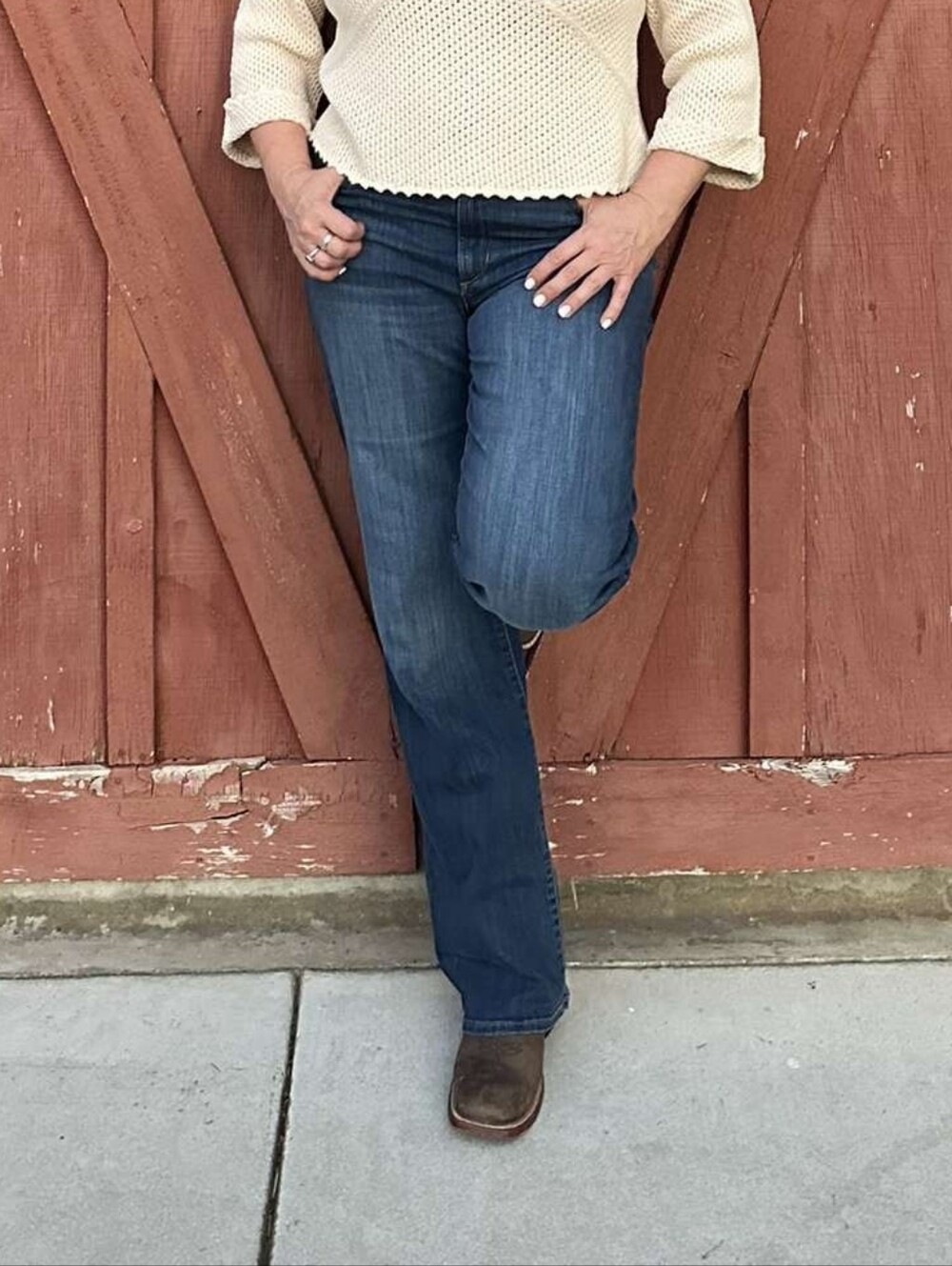 Joe's Jeans Wide Leg Full Length Jeans - Dark Blue 31x31